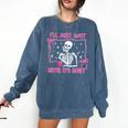 I'Ll Just Wait Until It's Quiet Spooky Teacher Halloween Comfort Colors Sweatshirt Denim I'Ll Just Wait Until It's Quiet Spooky Teacher Halloween Comfort Colors Sweatshirt Denim