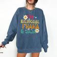 I’m Bilingual I Haha And Jaja Spanish Teacher Bilingual For Men Women Girls Kids Comfort Colors Sweatshirt Denim I’m Bilingual I Haha And Jaja Spanish Teacher Bilingual For Men Women Girls Kids Comfort Colors Sweatshirt Denim