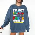 I'm Not Short I'm Pre-K Teacher Size Back To School Teacher Comfort Colors Sweatshirt Denim I'm Not Short I'm Pre-K Teacher Size Back To School Teacher Comfort Colors Sweatshirt Denim