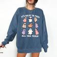 It’s Okay To Feel All The Feels Special Ed Teacher Halloween Comfort Colors Sweatshirt Denim