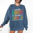 I´m Not Bossy I´m The Teacher Graduation Men Women Comfort Colors Sweatshirt Denim