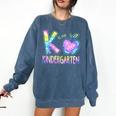 K Is For Kindergarten Teacher Tie Dye Back To School Kinder Comfort Colors Sweatshirt Denim K Is For Kindergarten Teacher Tie Dye Back To School Kinder Comfort Colors Sweatshirt Denim