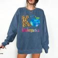 K Is For Kindergarten Teacher Tie Dye Back To School Kinder For Men Women Girls Kids Comfort Colors Sweatshirt Denim