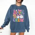 Kinder Boo Crew Kindergarten Teacher Student Halloween Comfort Colors Sweatshirt Denim Kinder Boo Crew Kindergarten Teacher Student Halloween Comfort Colors Sweatshirt Denim