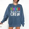 Kinder Crew Shirt Kindergarten Boy Girl Student Teacher Comfort Colors Sweatshirt Denim Kinder Crew Shirt Kindergarten Boy Girl Student Teacher Comfort Colors Sweatshirt Denim