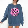 Kindergarten Teacher Women Checkered First Day Of School Comfort Colors Sweatshirt Denim Kindergarten Teacher Women Checkered First Day Of School Comfort Colors Sweatshirt Denim