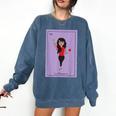 La Maestra Mexican Bingo Card Teacher Lottery Card Comfort Colors Sweatshirt Denim