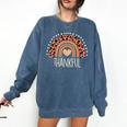 Leopard Rainbow Thankful Thanksgiving Teacher Women Kids Comfort Colors Sweatshirt Denim Leopard Rainbow Thankful Thanksgiving Teacher Women Kids Comfort Colors Sweatshirt Denim