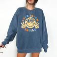Let's Learn Today First Day Of School For Teacher Student Comfort Colors Sweatshirt Denim