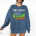 Can I Lick It Periodic Table Science Teacher Student Comfort Colors Sweatshirt Denim Can I Lick It Periodic Table Science Teacher Student Comfort Colors Sweatshirt Denim