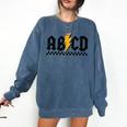 Lightning Pencil Rock'n Roll ABCD Teacher Back To School Kid Comfort Colors Sweatshirt Denim Lightning Pencil Rock'n Roll ABCD Teacher Back To School Kid Comfort Colors Sweatshirt Denim