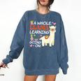 Llama Learning T Shirt Teachers Students Alpaca Lovers Comfort Colors Sweatshirt Denim Llama Learning T Shirt Teachers Students Alpaca Lovers Comfort Colors Sweatshirt Denim