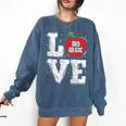 LOVE Apple 3rd Grade Teacher Student School Comfort Colors Sweatshirt Denim LOVE Apple 3rd Grade Teacher Student School Comfort Colors Sweatshirt Denim