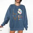 Love Art For Artist Art Teacher Comfort Colors Sweatshirt Denim
