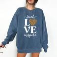 Love Leopard Print Teacher Cheetah School Inspire Teach Comfort Colors Sweatshirt Denim Love Leopard Print Teacher Cheetah School Inspire Teach Comfort Colors Sweatshirt Denim
