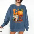 Love Preschool Teacher Turkey Thanksgiving Autumn Fall Comfort Colors Sweatshirt Denim Love Preschool Teacher Turkey Thanksgiving Autumn Fall Comfort Colors Sweatshirt Denim