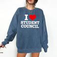I Love Student Council Student Teacher Comfort Colors Sweatshirt Denim I Love Student Council Student Teacher Comfort Colors Sweatshirt Denim