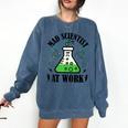 Mad Scientist Science Teacher Halloween Costume Teen Girls Comfort Colors Sweatshirt Denim Mad Scientist Science Teacher Halloween Costume Teen Girls Comfort Colors Sweatshirt Denim