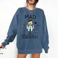 Mad Scientist Shirt Kids Boys Youth Science Teacher Comfort Colors Sweatshirt Denim