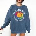 Make Your Mark For a International Dot Day Teacher Dot Lover Comfort Colors Sweatshirt Denim