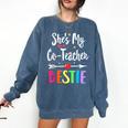 Matching Co-Teacher Best Friend She's My Bestie Work Team Comfort Colors Sweatshirt Denim Matching Co-Teacher Best Friend She's My Bestie Work Team Comfort Colors Sweatshirt Denim