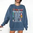 Math Teacher Christmas 12 Days Of Teaching Math Christmas Comfort Colors Sweatshirt Denim