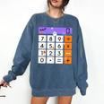 Math Teacher Halloween Costume Calculator Math Pun Comfort Colors Sweatshirt Denim