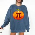 Math Teacher Halloween Costume Pumpkin Pi Pun Pie Men Comfort Colors Sweatshirt Denim