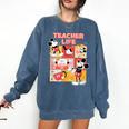 Mickey Mouse Teacher Life Comfort Colors Sweatshirt Denim