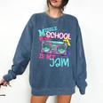 Middle School Is My Jam Cute Teacher Shirt 80's 90's Styl Comfort Colors Sweatshirt Denim