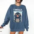 Mole Chemistry Chemist Student Science Teacher Comfort Colors Sweatshirt Denim
