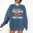Mothers Day For Teacher Dog Lover Dog Mom Teacher Comfort Colors Sweatshirt Denim