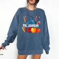 Ms Johnson Personalized Name Back To School Teacher For Men Women Kids Comfort Colors Sweatshirt Denim
