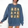 Music Teacher Orchestra Spooky Halloween Ghost Band Comfort Colors Sweatshirt Denim