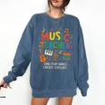 Music Teacher Music Sing Play Dance Choir Piano Comfort Colors Sweatshirt Denim