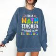 On The Nice List Christmas Math Teacher Women Men Comfort Colors Sweatshirt Denim On The Nice List Christmas Math Teacher Women Men Comfort Colors Sweatshirt Denim