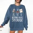Nothing Beats 5th Grade Back To School Kids Teachers Comfort Colors Sweatshirt Denim