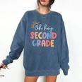 Oh Hey Second Grade First Day Of Teacher Girls Boys Kids Comfort Colors Sweatshirt Denim
