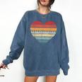 Pianist Retro Sunset Piano Keyboard Player Teacher Comfort Colors Sweatshirt Denim