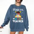 Pirate Math Teacher Skull Pirate Halloween Costume Comfort Colors Sweatshirt Denim Pirate Math Teacher Skull Pirate Halloween Costume Comfort Colors Sweatshirt Denim