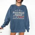 Pre-K Squad Adventure Camping Preschool Teacher Boy Girl Kid Comfort Colors Sweatshirt Denim