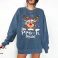 Pre-k Teacher Squad Reindeer Teacher Christmas Comfort Colors Sweatshirt Denim Pre-k Teacher Squad Reindeer Teacher Christmas Comfort Colors Sweatshirt Denim