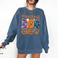 Preschool Boo Crew Preschool Halloween Teacher Kids Comfort Colors Sweatshirt Denim Preschool Boo Crew Preschool Halloween Teacher Kids Comfort Colors Sweatshirt Denim