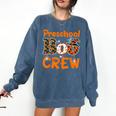 Preschool Boo Crew Halloween Teachers Students Costume Comfort Colors Sweatshirt Denim