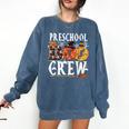 Preschool Boo Crew Teacher Halloween Comfort Colors Sweatshirt Denim Preschool Boo Crew Teacher Halloween Comfort Colors Sweatshirt Denim