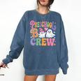 Preschool Boo Crew Preschool Teacher Student Halloween Comfort Colors Sweatshirt Denim Preschool Boo Crew Preschool Teacher Student Halloween Comfort Colors Sweatshirt Denim