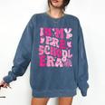 In My Preschool Era Teachers Women Back To School Kids Girls Comfort Colors Sweatshirt Denim In My Preschool Era Teachers Women Back To School Kids Girls Comfort Colors Sweatshirt Denim