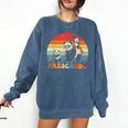 Preschool Panda Back To School Teacher Student Comfort Colors Sweatshirt Denim Preschool Panda Back To School Teacher Student Comfort Colors Sweatshirt Denim