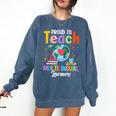 Proud To Teach Multilingual Learner ESL English Teacher Comfort Colors Sweatshirt Denim