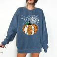 Pumpkin Music Teacher Halloween Fall Music Notes Autumn Comfort Colors Sweatshirt Denim